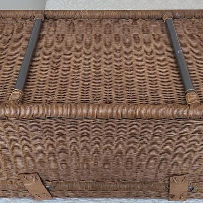 Vintage Wicker Textile Mill Basket