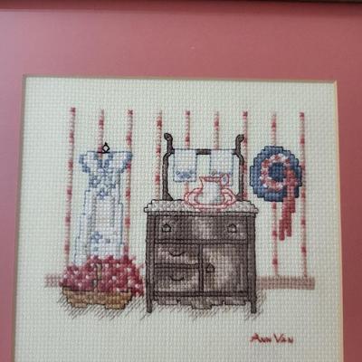 3 Pieces of Frames Needlepoint/Artwork