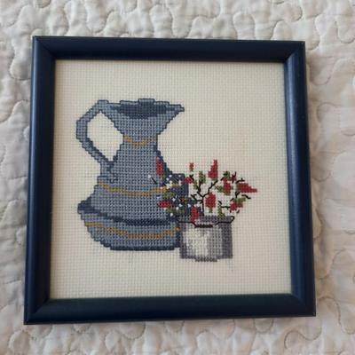 3 Pieces of Frames Needlepoint/Artwork