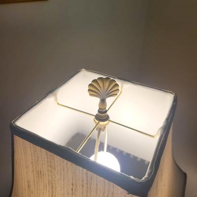 Wood End Table with Lamp