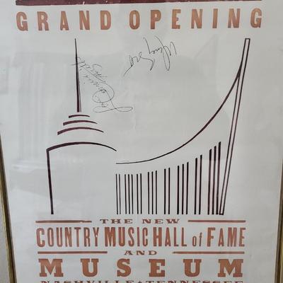 Signed Grand Opening Country Music Hall of Fame