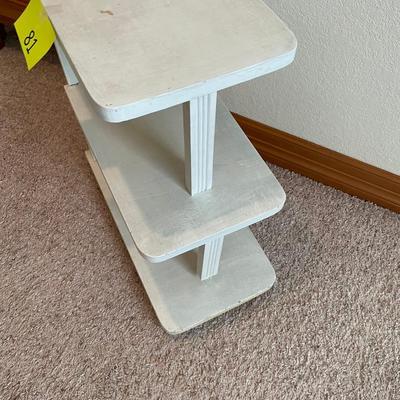 White Tiered Table/ Shelf