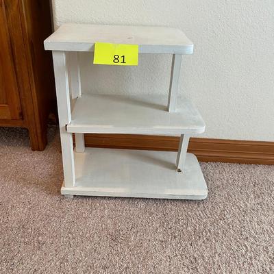 White Tiered Table/ Shelf
