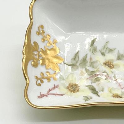 HAVILAND LIMOGE ~ Gold Rimmed Porcelain Tray