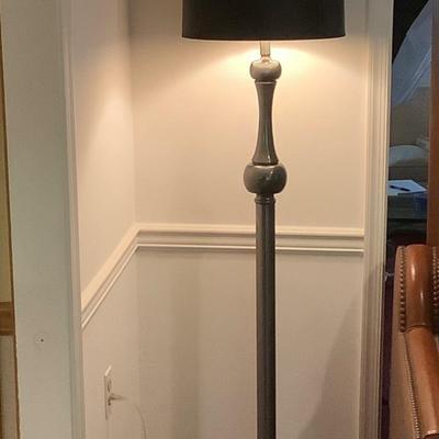 Lot 534. Black Gun Metal Floor Lamp