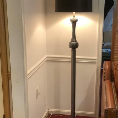 Lot 534. Black Gun Metal Floor Lamp