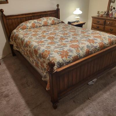 Queen Bed With Linen and Mattresses