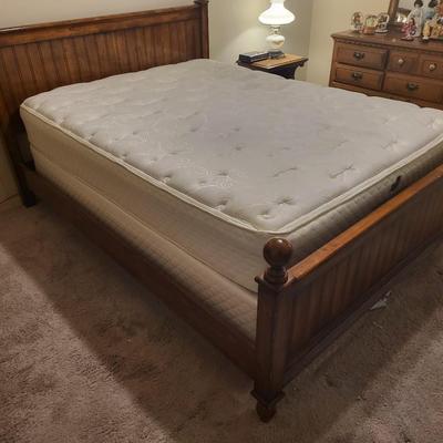 Queen Bed With Linen and Mattresses