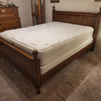 Queen Bed With Linen and Mattresses