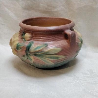 Antique Roseville Peony rose bowl #661-3 Circa 1930's