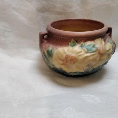 Antique Roseville Peony rose bowl #661-3 Circa 1930's