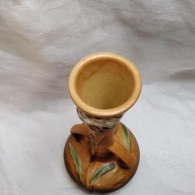 Roseville Freesia Tangerine Long Necked Bud Vase #195-7