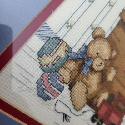 4 Pieces of Framed Needlepoint