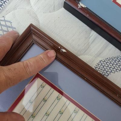 4 Pieces of Framed Needlepoint