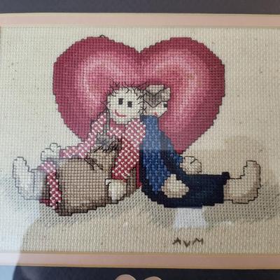 4 Pieces of Framed Needlepoint