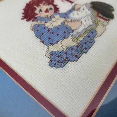4 Pieces of Framed Needlepoint