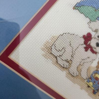 4 Pieces of Framed Needlepoint