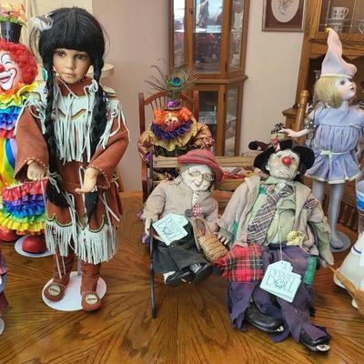 8 Large Collectable Dolls