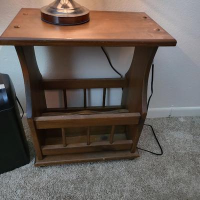 Magazine Rack with Touch Lamp and Shredder