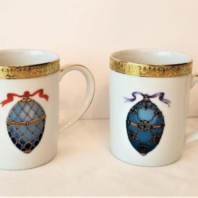 Lot #63  Lot of 4 Regal Gallery Vintage Coffee Mugs - Faberge Eggs