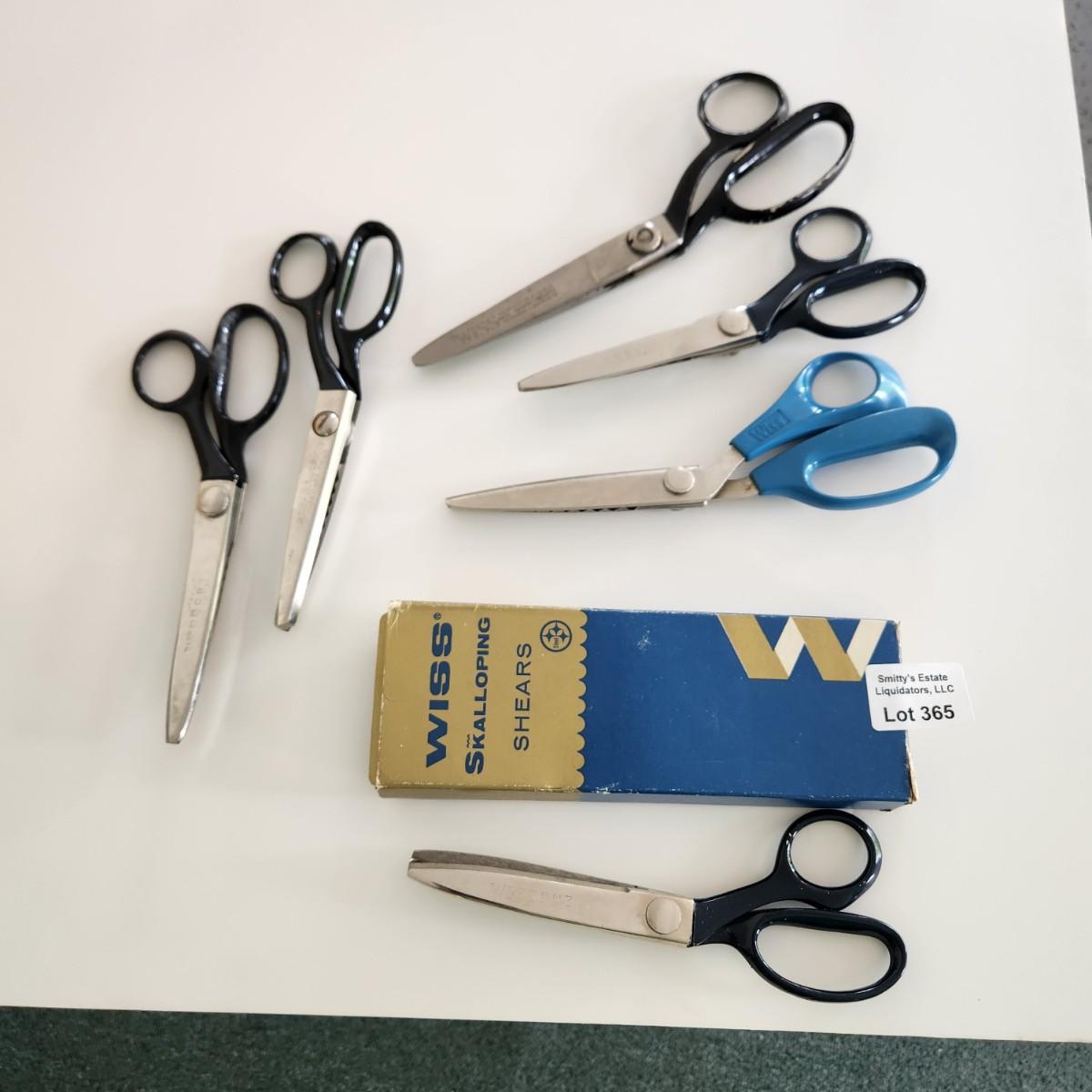 Lot of 5 Wiss Fabric Scissors Shears Scalloping,