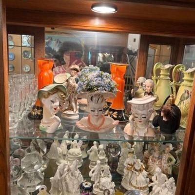 Beautiful Lady Heads and Capodimonte Colonial figures