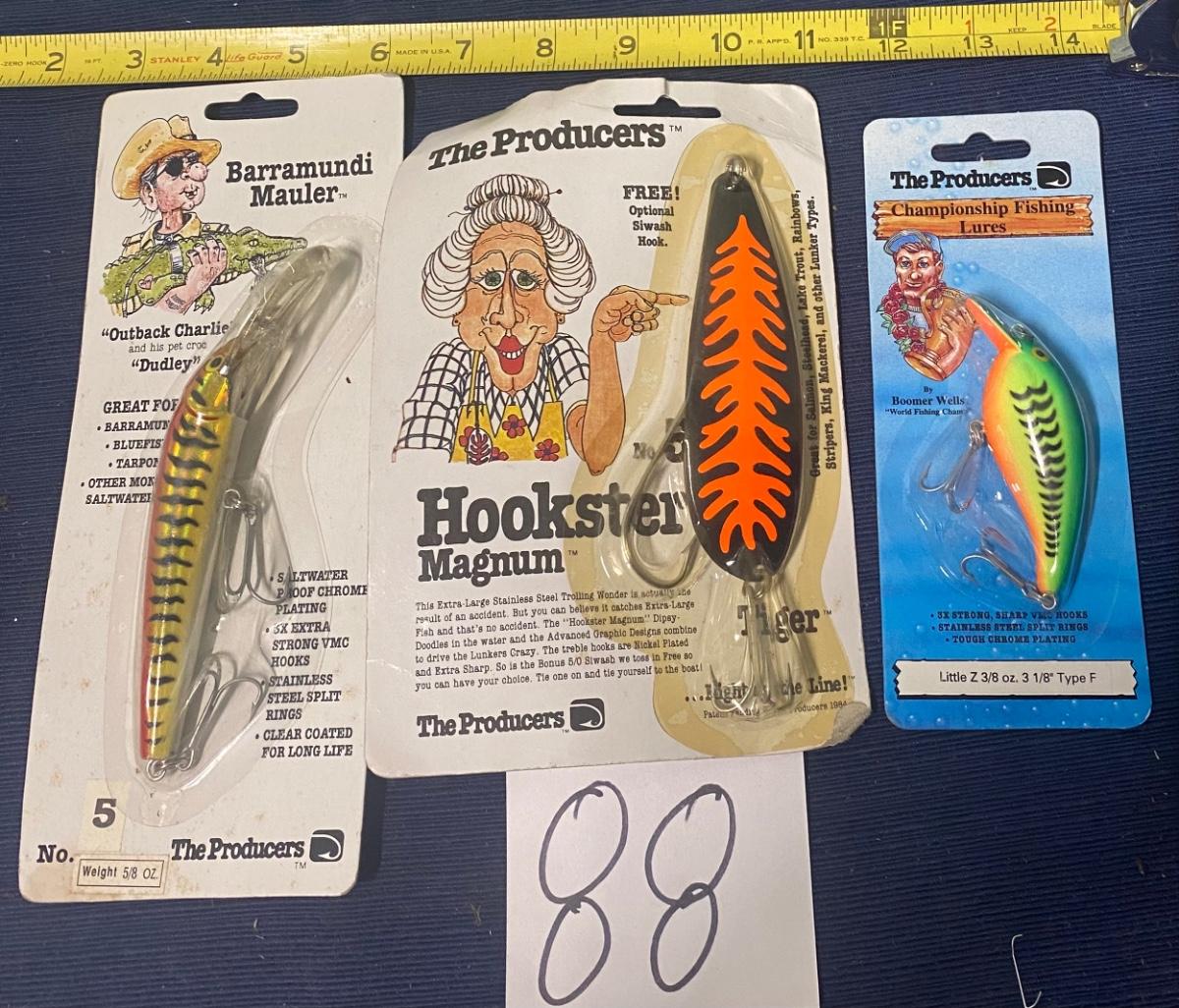 Lot De 6 Leurres De Pêche Vintage THE PRODUCERS Prism Shad - Neufs