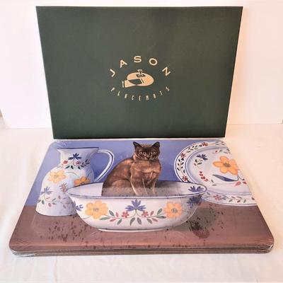 Lot #68  New In Box - Set of 4 Jason Placemats featuring Cats