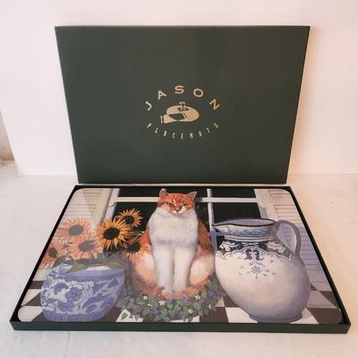 Lot #68  New In Box - Set of 4 Jason Placemats featuring Cats