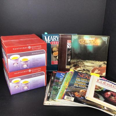 602 Seafood Cookbook Lot & Butter Warmers