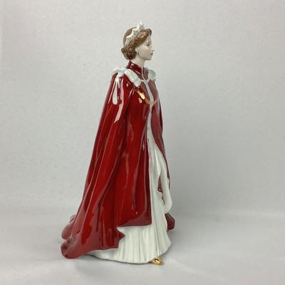 Lot 539 Royal Worchester, Porcelain Figure, made in England, In Celebration of the Queens 80th Birthday 2006
