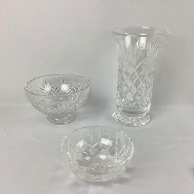 Lot 568. Waterford Crystal Bowls & Vase Lot ( 3pcs )