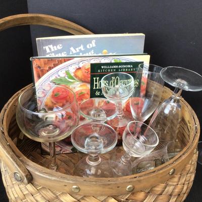 610 Basket of Assorted Barware