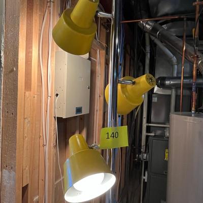 70s Sunshine Yellow 3 light Pole Lamp