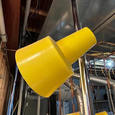 70s Sunshine Yellow 3 light Pole Lamp