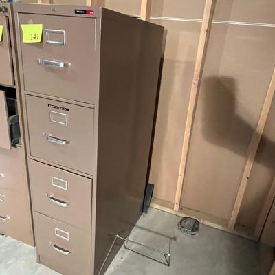 Vintage Tan 4 Drawer File cabinet