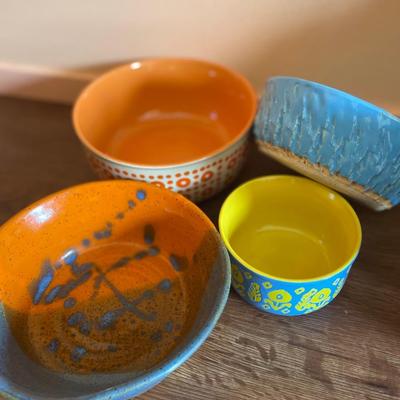 Funky bowls and MCM style lamp