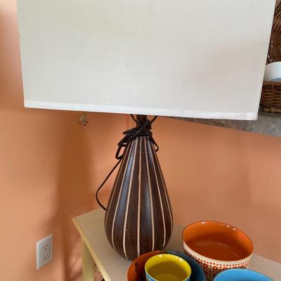 Funky bowls and MCM style lamp