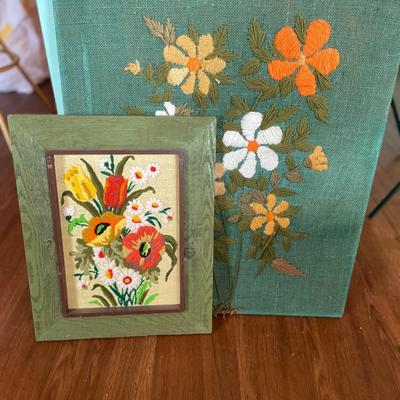 Vintage embroidered art