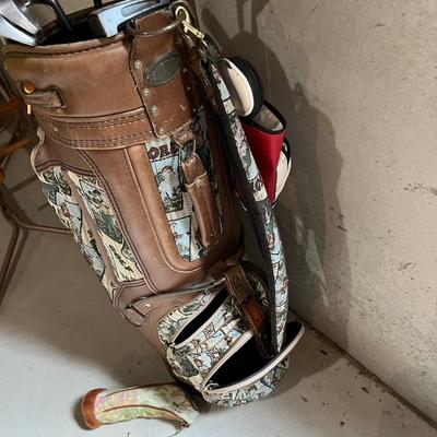 Burton Golf Bag W/ some clubs