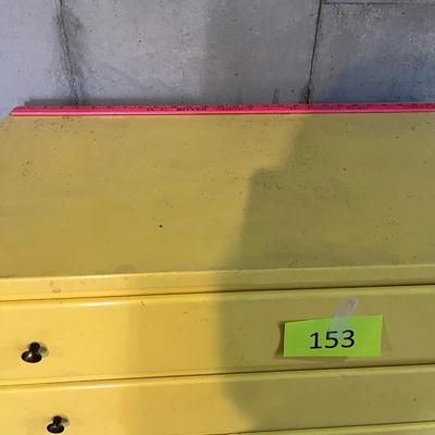 Vintage yellow painted chest of drawers