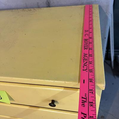 Vintage yellow painted chest of drawers