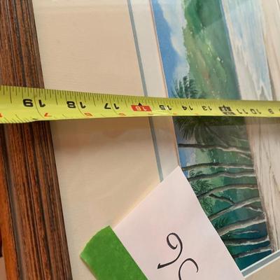 Grand Anse Beach Spencer Ellis Watercolor Matted/Framed