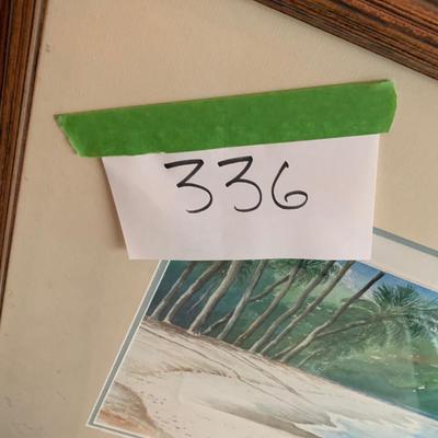 Grand Anse Beach Spencer Ellis Watercolor Matted/Framed