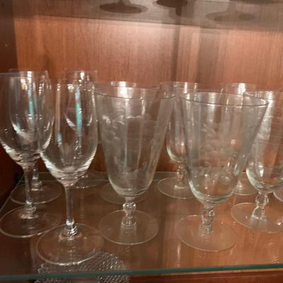 Vintage Clear Stemware/Glassware Lot
