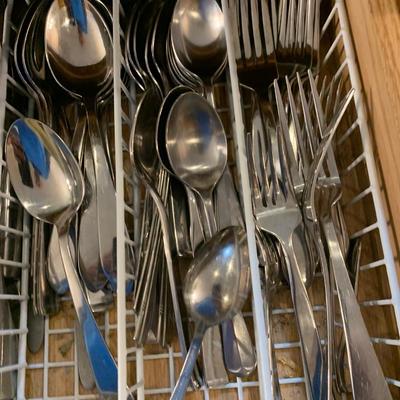 Flatware & Large Kitchen Utensils Lot