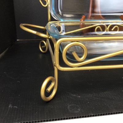 617 Marinex Glass Baking Dish with Stands