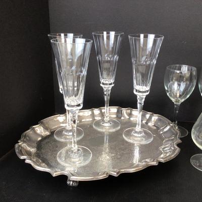 620 Beverage Glasses with Tray