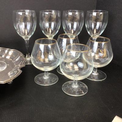 620 Beverage Glasses with Tray