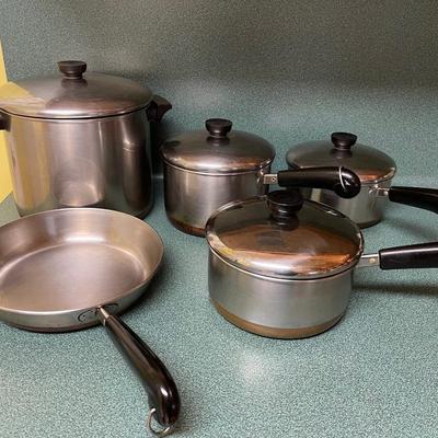 Six Piece Revere Cookware Lot